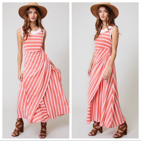 Stripe print wrap skirt dress - Picture 4 of 4